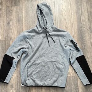 MTA Sport Heather Gray Hoodie with Black Sleeves